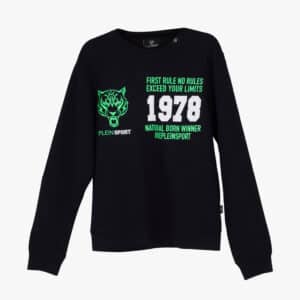 Bluza Plein Sport granatowa z okrągłym dekoltem