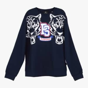 Bluza Plein Sport granatowa z okrągłym dekoltem