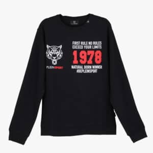 Bluza Plein Sport czarna z okrągłym dekoltem