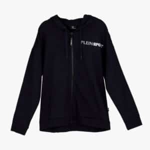 Bluza Plein Sport granatowa z kapturem i zamkiem