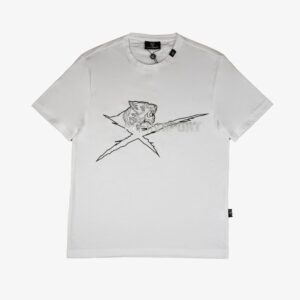 Biały t-shirt z grafiką Tiger Plein Sport