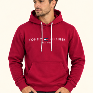 Bluza męska Tommy Hilfiger z kapturem, ocieplana, regular fit - model przód